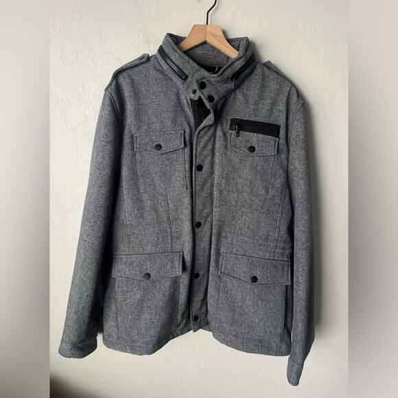 Tommy Hilfiger soft shell Water Wind Resistant lined Military Jacket XL - Picture 2 of 12